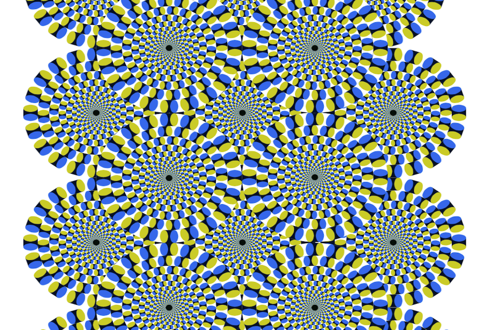 illusione ottica “serpenti in rotazione” 