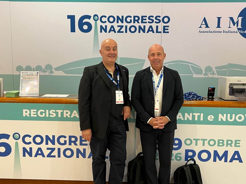 Il Dott. Alberto Bellone e il Dott. Galli al 16° Congresso Nazionale AIMO, 8-9 ottobre 2026, Roma